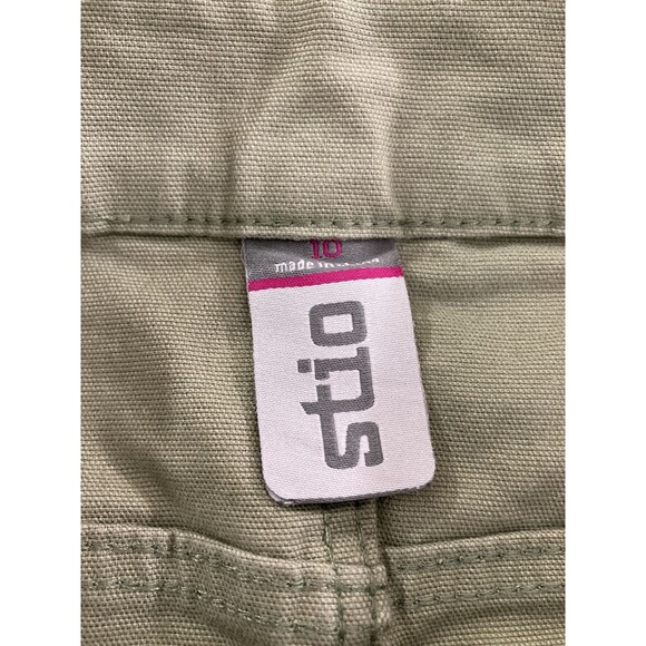 Stio Skirt Women’s 10 Green Ralston Canvas Mini Button Front Casual Outdoor - Picture 4 of 7